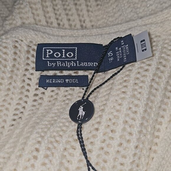 Open-Stitch Merino Wool Tunic by Polo Ralph Lauren XS New - Picture 4 of 7